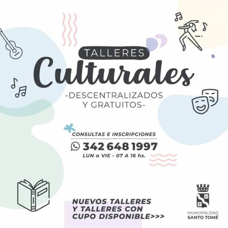 Talleres Descentralizados Gratuitos: disponibilidad de cupos y dos nuevas propuestas