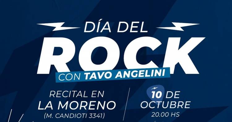 Para celebrar el Día del Rock, el Tavo Angelini dará un recital en La Moreno